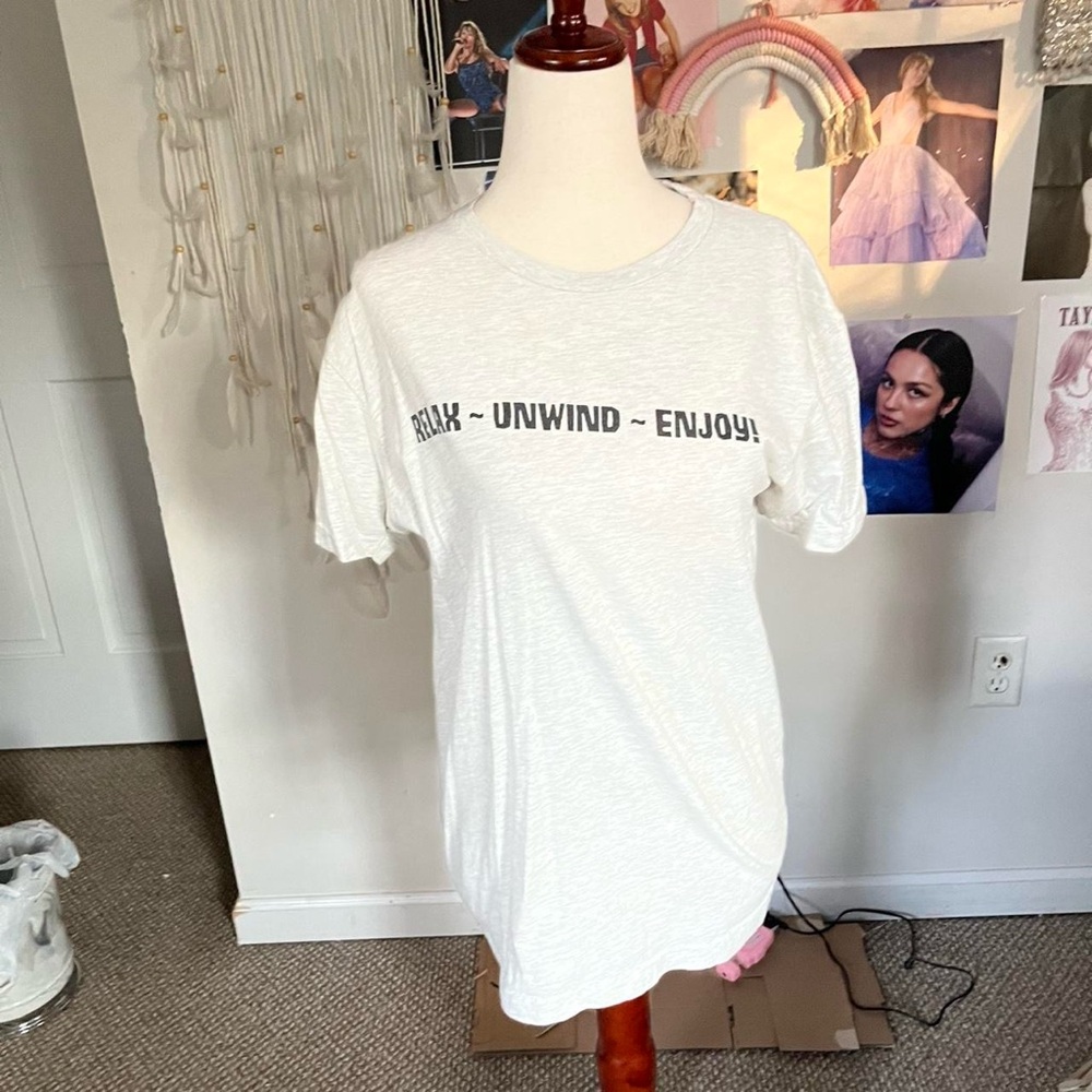 Next Level Apparel White Graphic Tee
